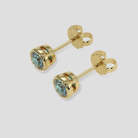 <span>1.13</span> <span class="tooltip-light">Ct.Tw.<span class="tooltiptext">Total Carat Weight</span></span> Bi Color Sapphire Earrings, 14K Yellow Gold 3