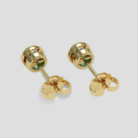 <span>1.13</span> <span class="tooltip-light">Ct.Tw.<span class="tooltiptext">Total Carat Weight</span></span> Bi Color Sapphire Earrings, 14K Yellow Gold 4