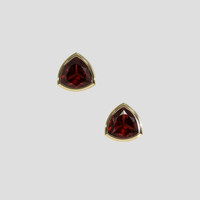 <span>1.85</span> <span class="tooltip-light">Ct.Tw.<span class="tooltiptext">Total Carat Weight</span></span> Red Garnet Earrings, 14K Yellow Gold 1