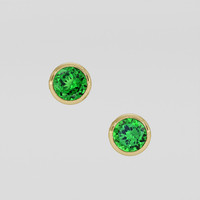 <span>1.28</span>&nbsp;<span class="tooltip-light">Ct.Tw.<span class="tooltiptext">Total Carat Weight</span></span> Tsavorite Garnet Earrings, 14K Yellow Gold 1