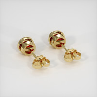 <span>0.67</span>&nbsp;<span class="tooltip-light">Ct.Tw.<span class="tooltiptext">Total Carat Weight</span></span> Ruby Earrings, 14K Yellow Gold 4