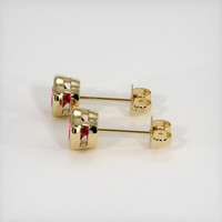 <span>0.73</span>&nbsp;<span class="tooltip-light">Ct.Tw.<span class="tooltiptext">Total Carat Weight</span></span> Ruby Earrings, 14K Yellow Gold 3