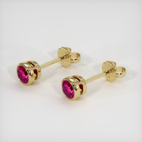 <span>0.44</span>&nbsp;<span class="tooltip-light">Ct.Tw.<span class="tooltiptext">Total Carat Weight</span></span> Ruby Earrings, 14K Yellow Gold 2