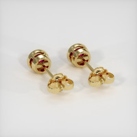 0.87 Ct.Tw. Ruby Earrings, 14K Yellow Gold 4