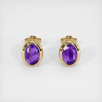 1.62 Ct.Tw. Gemstone Earrings, 14K Yellow Gold 1