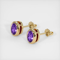 <span>1.62</span>&nbsp;<span class="tooltip-light">Ct.Tw.<span class="tooltiptext">Total Carat Weight</span></span> Gemstone Earrings, 14K Yellow Gold 2