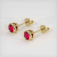 <span>0.65</span>&nbsp;<span class="tooltip-light">Ct.Tw.<span class="tooltiptext">Total Carat Weight</span></span> Ruby Earrings, 14K Yellow Gold 2