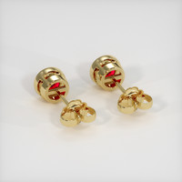 <span>1.10</span>&nbsp;<span class="tooltip-light">Ct.Tw.<span class="tooltiptext">Total Carat Weight</span></span> Ruby Earrings, 14K Yellow Gold 4