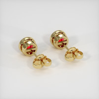 2.65 Ct.Tw. Ruby Earrings, 14K Yellow Gold 4