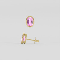 <span>1.70</span> <span class="tooltip-light">Ct.Tw.<span class="tooltiptext">Total Carat Weight</span></span> Pink Sapphire Earrings, 14K Yellow Gold 2