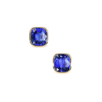2.89 Ct.Tw. Blue Sapphire Earrings, 14K Yellow Gold 1