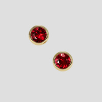 <span>1.01</span> <span class="tooltip-light">Ct.Tw.<span class="tooltiptext">Total Carat Weight</span></span> Ruby Earrings, 18K Yellow Gold 1