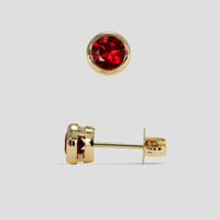 <span>1.01</span> <span class="tooltip-light">Ct.Tw.<span class="tooltiptext">Total Carat Weight</span></span> Ruby Earrings, 18K Yellow Gold 2