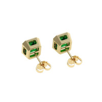 2.85 Ct.Tw. Emerald Earrings, 18K Yellow Gold 4