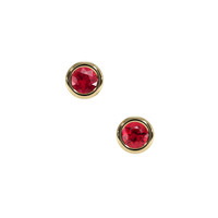 0.53 Ct.Tw. Ruby Earrings, 18K Yellow Gold 1