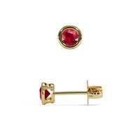 0.53 Ct.Tw. Ruby Earrings, 18K Yellow Gold 2