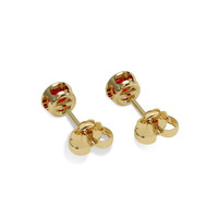 0.53 Ct.Tw. Ruby Earrings, 18K Yellow Gold 4