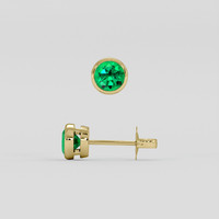 <span>0.94</span>&nbsp;<span class="tooltip-light">Ct.Tw.<span class="tooltiptext">Total Carat Weight</span></span> Emerald Earrings, 18K Yellow Gold 2