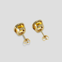 <span>7.17</span> <span class="tooltip-light">Ct.Tw.<span class="tooltiptext">Total Carat Weight</span></span> Yellow Sapphire Earrings, 18K Yellow Gold 4