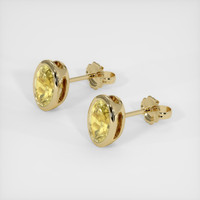<span>0.90</span>&nbsp;<span class="tooltip-light">Ct.Tw.<span class="tooltiptext">Total Carat Weight</span></span> Sapphire Earrings, 18K Yellow Gold 2