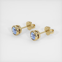 <span>0.60</span>&nbsp;<span class="tooltip-light">Ct.Tw.<span class="tooltiptext">Total Carat Weight</span></span> Sapphire Earrings, 18K Yellow Gold 2