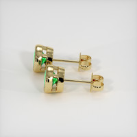 2.91 Ct.Tw. Emerald Earrings, 18K Yellow Gold 3