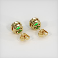 2.91 Ct.Tw. Emerald Earrings, 18K Yellow Gold 4