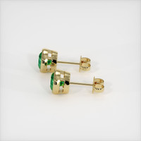 <span>3.23</span>&nbsp;<span class="tooltip-light">Ct.Tw.<span class="tooltiptext">Total Carat Weight</span></span> Emerald Earrings, 18K Yellow Gold 3