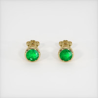 Emerald Earrings 1.66 Ct.Tw.Total Carat Weight, 18K Yellow Gold Preview