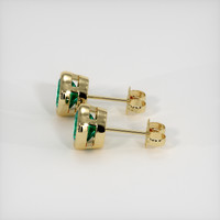 <span>1.56</span>&nbsp;<span class="tooltip-light">Ct.Tw.<span class="tooltiptext">Total Carat Weight</span></span> Emerald Earrings, 18K Yellow Gold 3