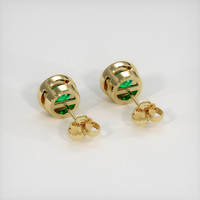 2.99 Ct.Tw. Emerald Earrings, 18K Yellow Gold 4
