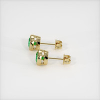<span>3.20</span>&nbsp;<span class="tooltip-light">Ct.Tw.<span class="tooltiptext">Total Carat Weight</span></span> Emerald Earrings, 18K Yellow Gold 3