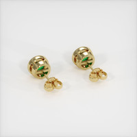 <span>3.20</span>&nbsp;<span class="tooltip-light">Ct.Tw.<span class="tooltiptext">Total Carat Weight</span></span> Emerald Earrings, 18K Yellow Gold 4