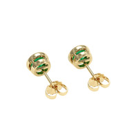 <span>0.61</span>&nbsp;<span class="tooltip-light">Ct.Tw.<span class="tooltiptext">Total Carat Weight</span></span> Emerald Earrings, 18K Yellow Gold 4