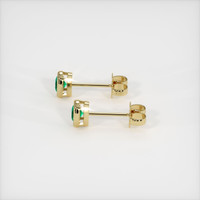 Studs Emerald Earrings 0.48 Ct.Tw.Total Carat Weight, 18K Yellow Gold Preview