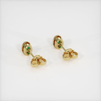 Studs Emerald Earrings 0.48 Ct.Tw.Total Carat Weight, 18K Yellow Gold Preview