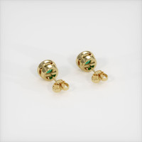 <span>2.73</span>&nbsp;<span class="tooltip-light">Ct.Tw.<span class="tooltiptext">Total Carat Weight</span></span> Emerald Earrings, 18K Yellow Gold 4