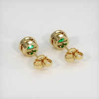 <span>0.75</span>&nbsp;<span class="tooltip-light">Ct.Tw.<span class="tooltiptext">Total Carat Weight</span></span> Emerald Earrings, 18K Yellow Gold 4