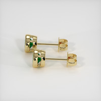 1.29 Ct.Tw. Emerald Earrings, 18K Yellow Gold 3