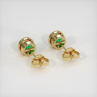 1.29 Ct.Tw. Emerald Earrings, 18K Yellow Gold 4