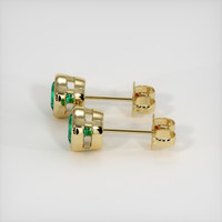 <span>0.62</span>&nbsp;<span class="tooltip-light">Ct.Tw.<span class="tooltiptext">Total Carat Weight</span></span> Emerald Earrings, 18K Yellow Gold 3