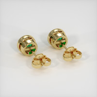 <span>0.62</span>&nbsp;<span class="tooltip-light">Ct.Tw.<span class="tooltiptext">Total Carat Weight</span></span> Emerald Earrings, 18K Yellow Gold 4