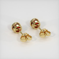 <span>1.14</span> <span class="tooltip-light">Ct.Tw.<span class="tooltiptext">Total Carat Weight</span></span> Ruby Earrings, 18K Yellow Gold 4