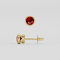 <span>1.22</span>&nbsp;<span class="tooltip-light">Ct.Tw.<span class="tooltiptext">Total Carat Weight</span></span> Ruby Earrings, 18K Yellow Gold 2
