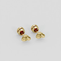 <span>1.22</span>&nbsp;<span class="tooltip-light">Ct.Tw.<span class="tooltiptext">Total Carat Weight</span></span> Ruby Earrings, 18K Yellow Gold 4