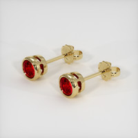 <span>1.30</span> <span class="tooltip-light">Ct.Tw.<span class="tooltiptext">Total Carat Weight</span></span> Ruby Earrings, 18K Yellow Gold 2