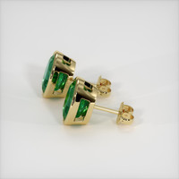 4.81 Ct.Tw. Emerald Earrings, 18K Yellow Gold 3
