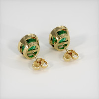 <span>2.42</span>&nbsp;<span class="tooltip-light">Ct.Tw.<span class="tooltiptext">Total Carat Weight</span></span> Emerald Earrings, 18K Yellow Gold 4