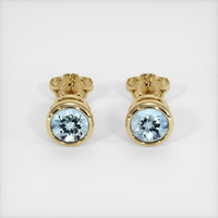 1.79 Ct.Tw. Gemstone Earrings, 18K Yellow Gold 1