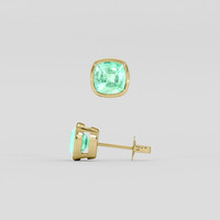 <span>2.21</span>&nbsp;<span class="tooltip-light">Ct.Tw.<span class="tooltiptext">Total Carat Weight</span></span> Emerald Earrings, 18K Yellow Gold 2